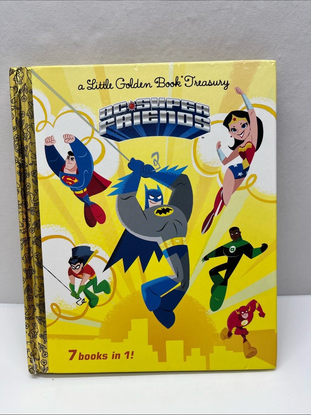 DC Super Friends Yellow Batman & Heroes Kids Book Treasury